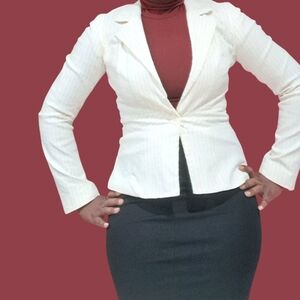 Divided Cream Blazer for Women